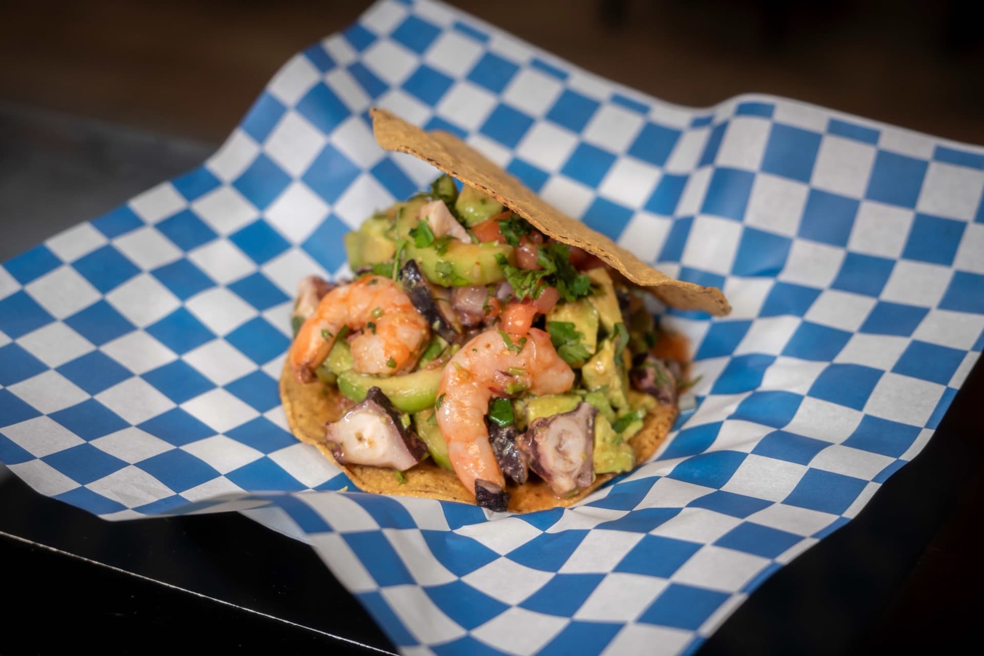 Ceviche de Camarón con Pulpo