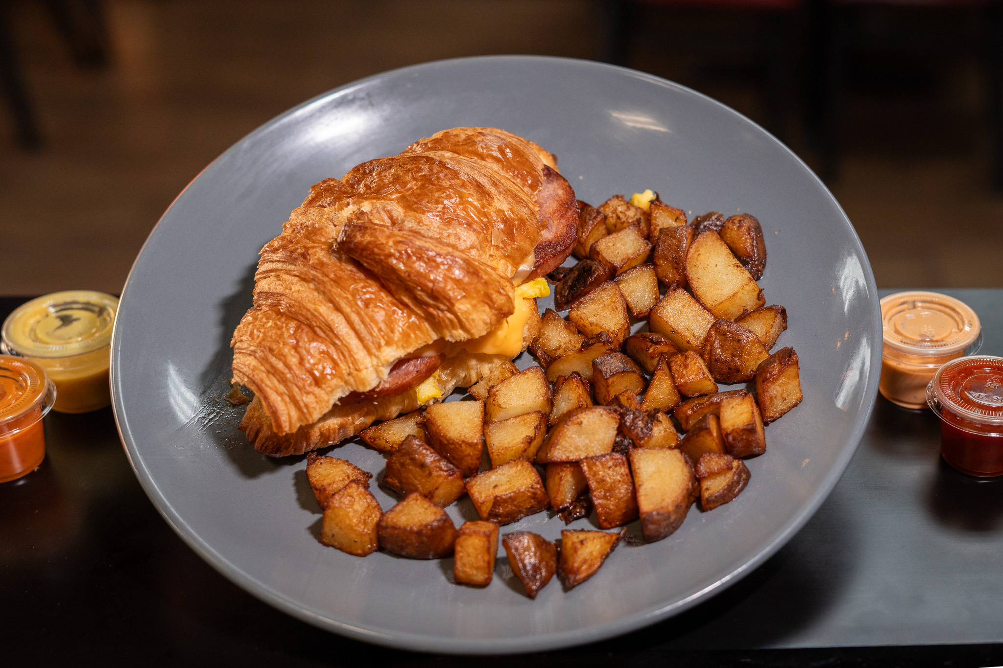 Ham Croissant Breakfast