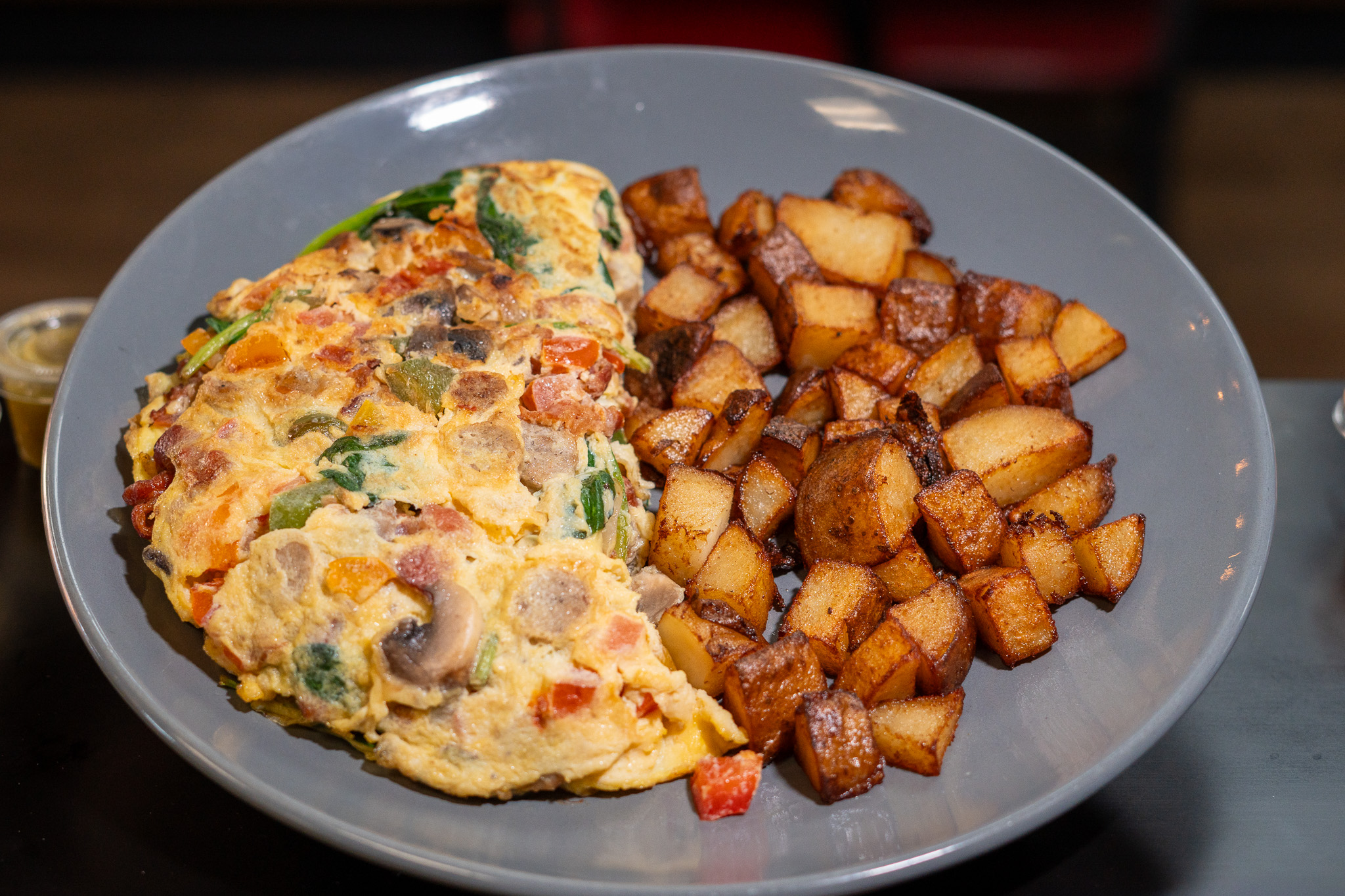 Veggie Omelet with potatoes